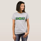 T-shirt Logo de lanterne verte - Flammes vertes (Devant entier)