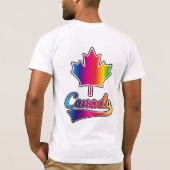 T-shirt Logo de l'arc-en-ciel de Canada Pride (Dos)