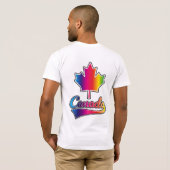 T-shirt Logo de l'arc-en-ciel de Canada Pride (Dos entier)