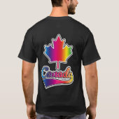 T-shirt Logo de l'arc-en-ciel de Canada Pride (Dos)