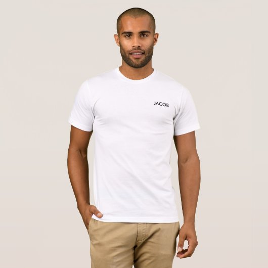 T-shirt Logo de l'employé | Entreprise moderne Nom du pers (Devant entier)