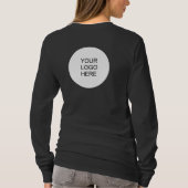 T-shirt Logo de l'entreprise ici femmes double face long m (Dos)