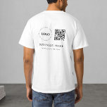T-shirt Logo de l'entreprise personnalisée Code QR numéris<br><div class="desc">Faites la promotion de votre entreprise avec ce t-shirt élégant,  avec logo personnalisé,  QR Code & texte. Ajoutez facilement vos détails en cliquant sur l'option "personnaliser".</div>