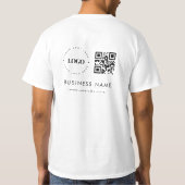 T-shirt Logo de l'entreprise personnalisée Code QR numéris (Dos)