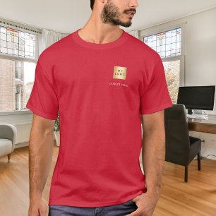 T-shirt Logo de l'équipe rouge et blanc pour entreprise