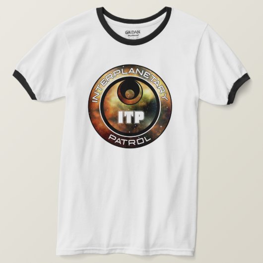 T-shirt Logo de l'espace noir de la patrouille interplanét (Design devant)