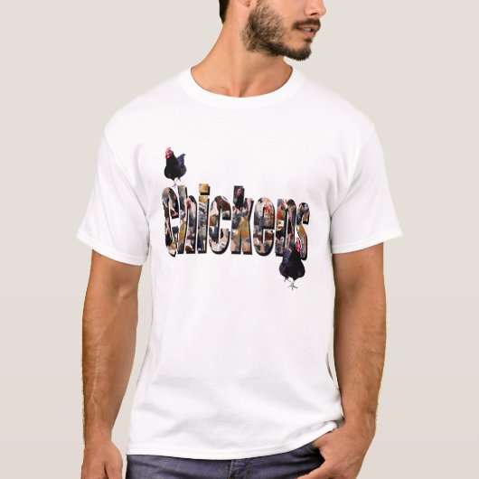 T-shirt Logo de l'image de poulet, (Devant)
