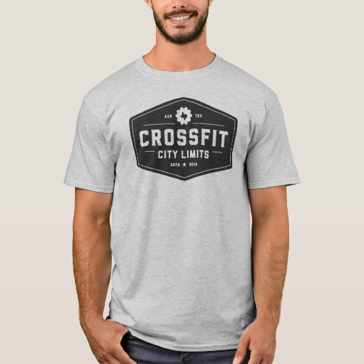 T-shirt Logo de limites de ville de CrossFit (Devant)