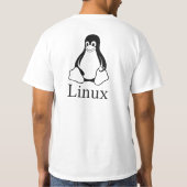 T-shirt Logo de Linux avec Tux le pingouin de Linux (Dos)