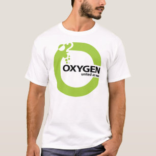 T-shirt Logo de l'oxygène sur le blanc