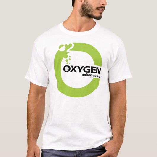 T-shirt Logo de l'oxygène sur le blanc (Devant)