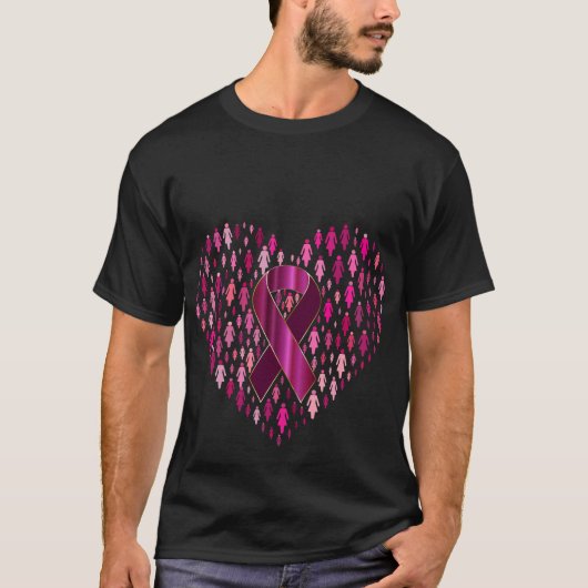 T-shirt Logo de lutte contre le cancer du sein (Devant)