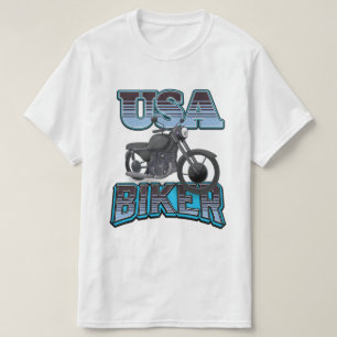 T-shirt logo de motard américain