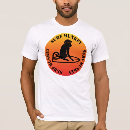 T-shirt Logo de Munkey de surf sur l'arrière - plan de (Devant)