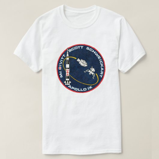 T-shirt Logo de patchs de mission Apollo 9 NASA (Design devant)