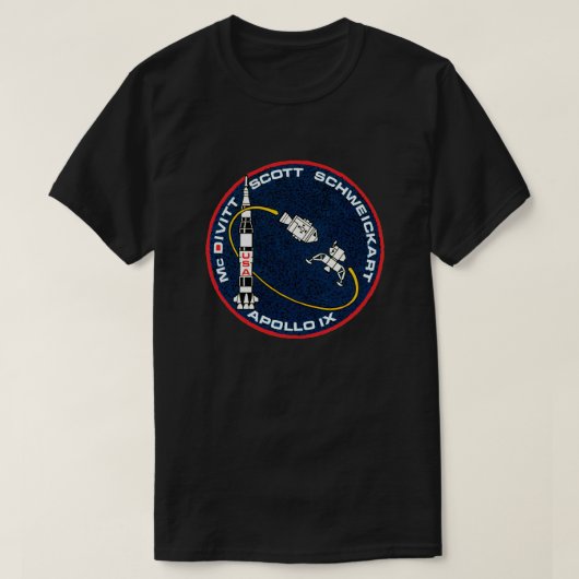 T-shirt Logo de patchs de mission Apollo 9 NASA (Design devant)