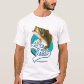 T-shirt logo de pêche du lac Fork Texas. (Devant)