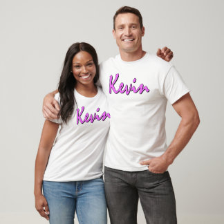 T-shirt Logo de Pink Kevin sur Débardeur blanc