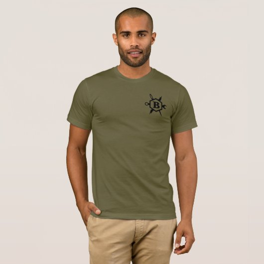 T-shirt Logo de poche vert (Devant entier)