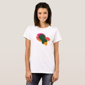 T-shirt Logo de poisson arc-en-ciel vert (Devant entier)