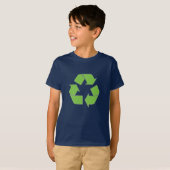 T-shirt Logo de recyclage cool vert | Réduire le cycle de  (Devant entier)