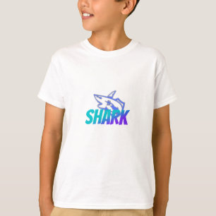 T-shirt Logo de requin à dégradé féroce   Vibrations océan