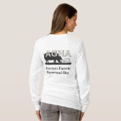 T-shirt Logo-De retour de longue douille d'AGHA (Dos entier)