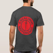 T-shirt Logo de rouge d'automobiles d'Excalibur (Dos)