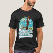T-shirt Logo de ski Dolomite Mountain Italie (Devant)