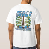 T-shirt Logo de ski pour voyage d'aventure (Dos)