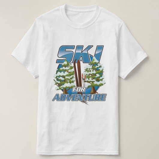 T-shirt Logo de ski pour voyage d'aventure (Design devant)