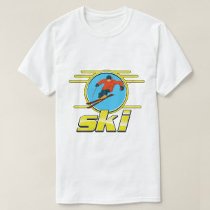 T-shirt Logo de ski rétro 90