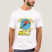 T-shirt Logo de ski rétro 90 (Devant)