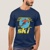 T-shirt Logo de ski rétro 90 (Devant)