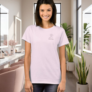 T-shirt Logo de studio de maquillage avec nom d'employé en