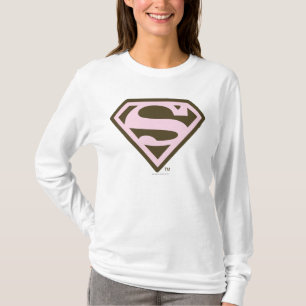 T-shirt Logo de Supergirl Pink and Brown