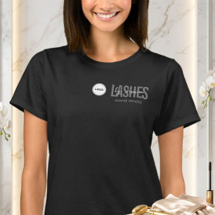 T-shirt Logo de technicien(ne) de cils minimaliste noir po