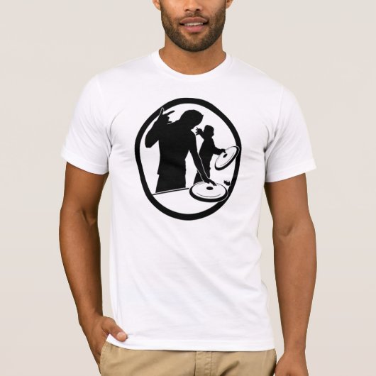T-shirt Logo de Tourne-disque du DJ (Devant)