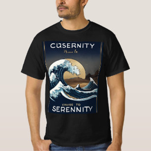 T-shirt Logo de vague ultra-réaliste pour "Croisière vers