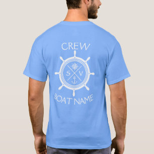 T-shirt Logo de voilier SV personnalisé "Votre nom ici" T-