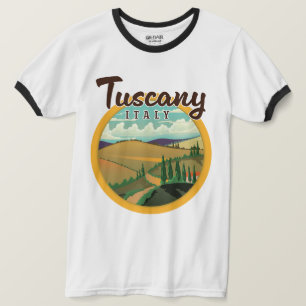 T-shirt logo de voyage en Toscane
