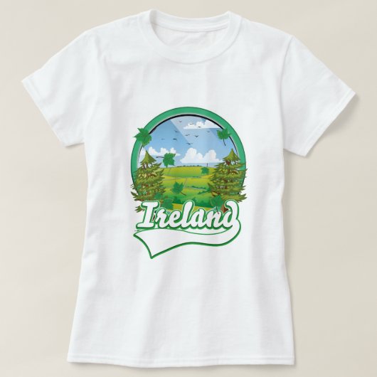 T-shirt logo de voyage Irlande (Design devant)