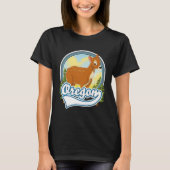 T-shirt Logo de voyage Oregon Deer (Devant)