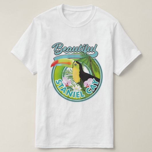 T-shirt Logo de voyage Staniel Cay (Design devant)
