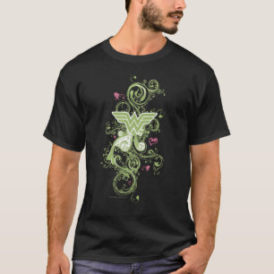 T-shirt Logo de Wonder Woman Green Swirls
