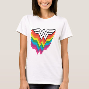 T-shirt Logo de Wonder Woman Layers Rainbow
