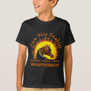 T-shirt Logo d'écuries du feu de Sun sur l'avant