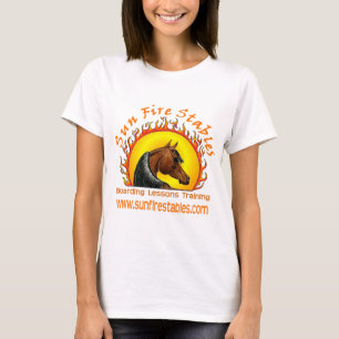 T-shirt Logo d'écuries du feu de Sun sur l'avant