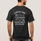 T-shirt Logo d'entreprise des services de nettoyage (Dos)