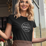 T-shirt Logo d'entreprise Employé de marque de l'entrepris<br><div class="desc">A simple custom black business template dans un style minime moderne which can be easily updated with your logo company. If you need any help personalizing this product,  please contact me using the message button below and I'll be happy to help.</div>